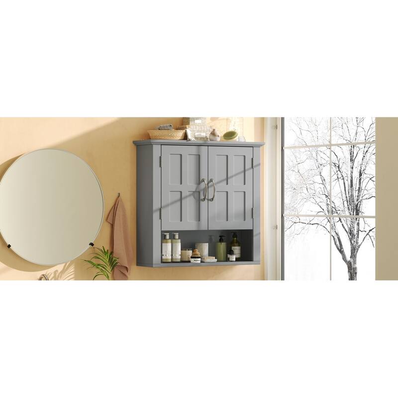 Bathroom Wall Storage Cabinet, Multi -functional Wall Mounted Cabinet with Adjustable Shelves, Medicine Cabinet