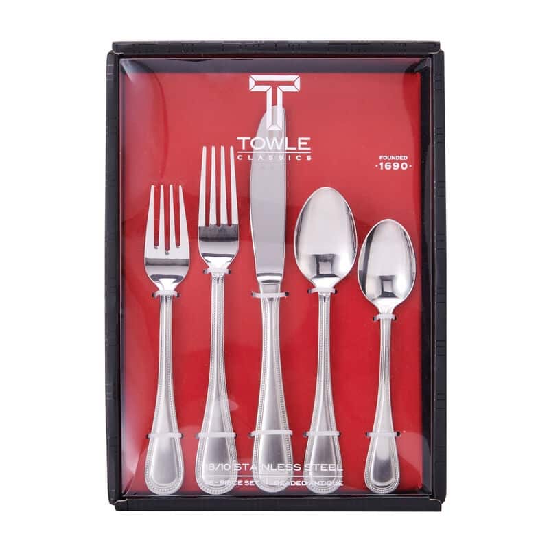 Towle Beaded Antique 45-Piece Flatware Set