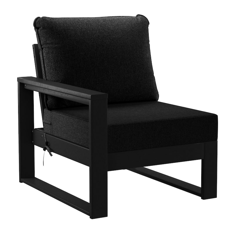 Endless Patio Sectional 5-Piece Deep Seating Set with Black Frame