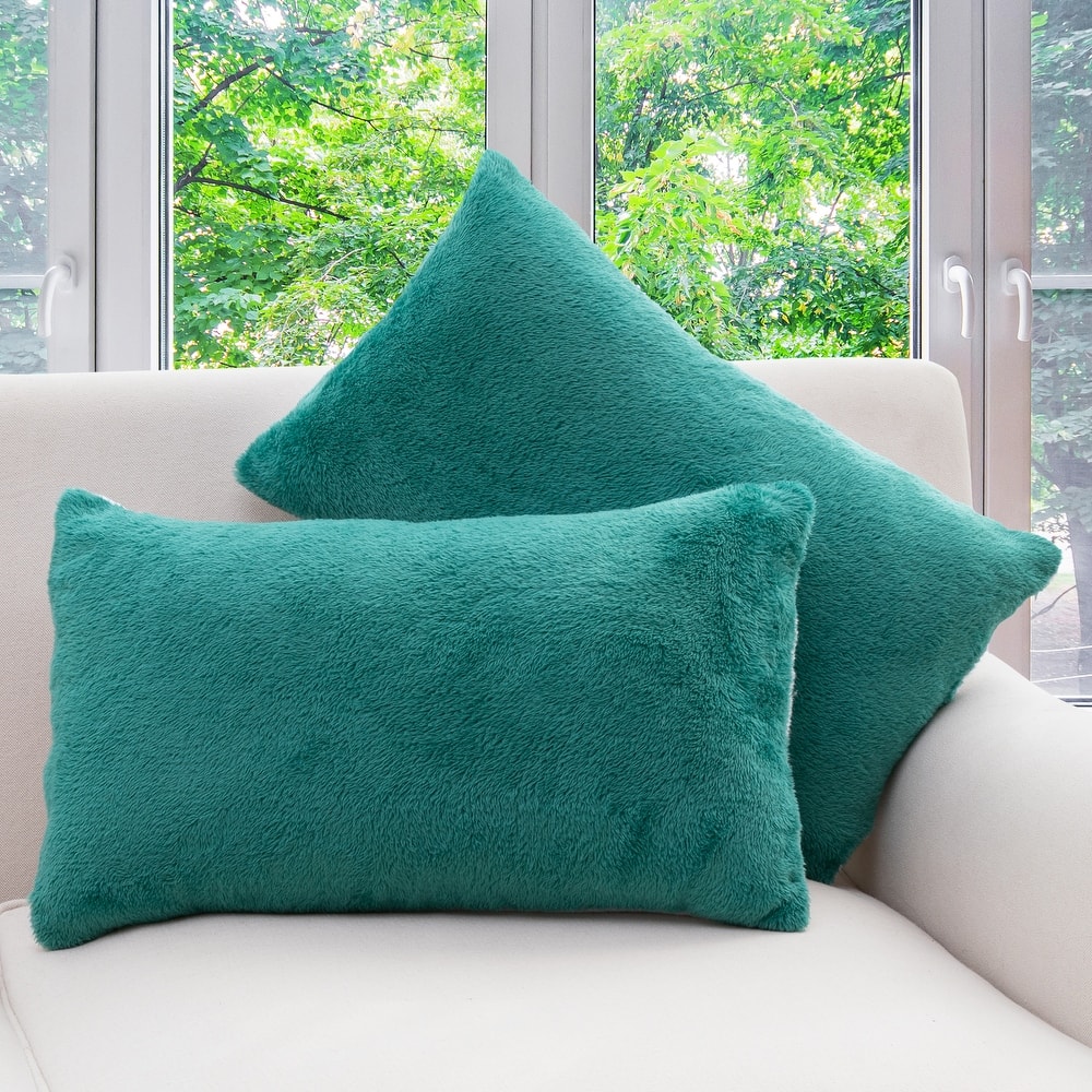 Cheer Collection Set of 2 Ultra Soft and Fluffy Throw Pillow