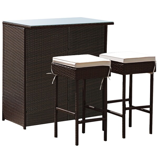 Wicker bar set sale deals