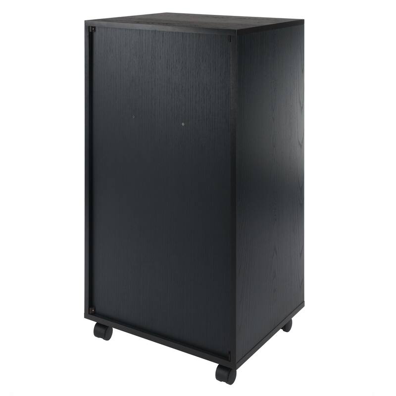 Halifax Bins & Drawers Multi-Storage Tall Mobile Cabinet, Black