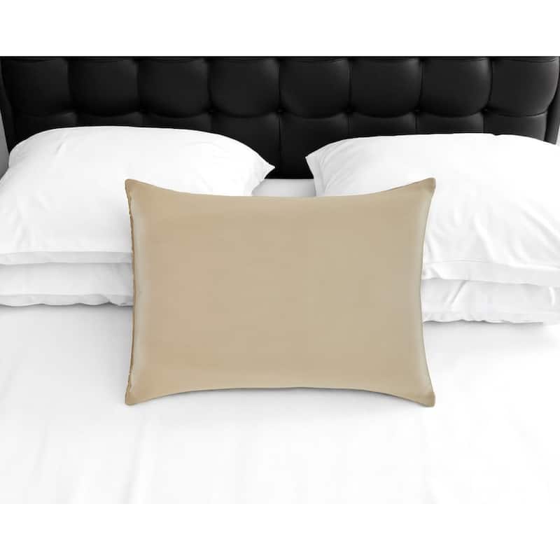 HomeRoots Cotton Wool Medium Hypoallergenic Standard Size Bed Pillow - Ivory - Medium-Firm - Standard