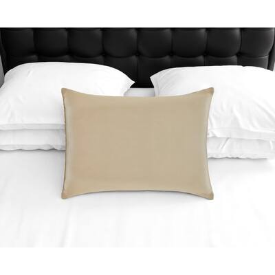 HomeRoots Cotton Wool Medium Hypoallergenic Standard Size Bed Pillow - Ivory