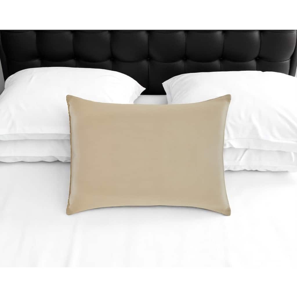 HomeRoots Cotton Wool Medium Hypoallergenic Standard Size Bed Pillow - Ivory