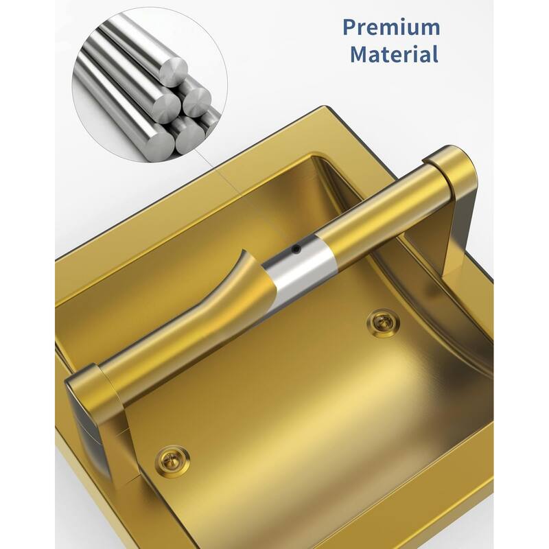 Embedded toilet paper holder, modern hotel style rotating wall mounted toilet paper holder