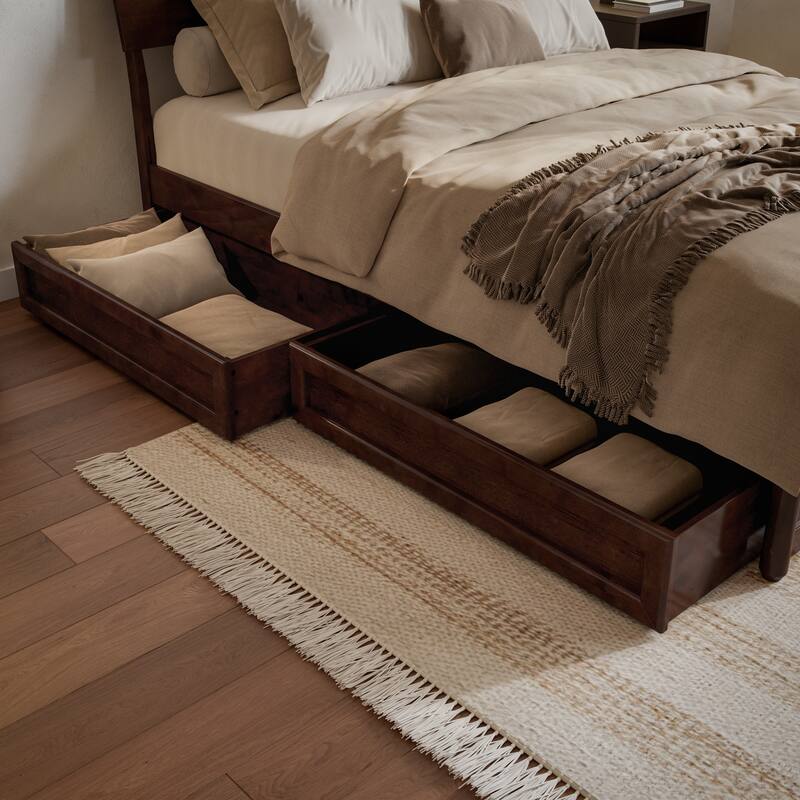 Norla Wood Platform Bed with Storage Drawers