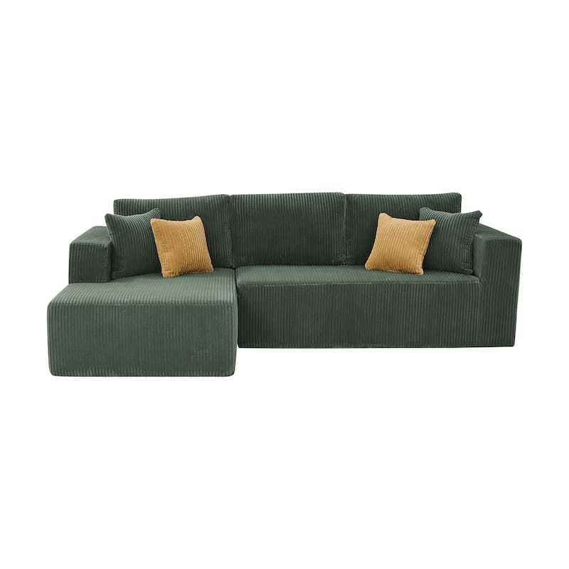 Modern L-Shaped Cloud Modular Sectional Sofa with Chaise Lounge