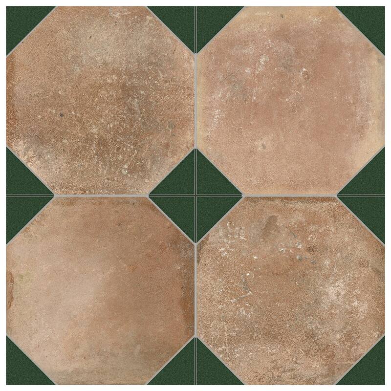 Merola Tile Kings Nonna with Spruce Corner 17-7/8" x 17-7/8" Porcelain Floor and Wall Tile
