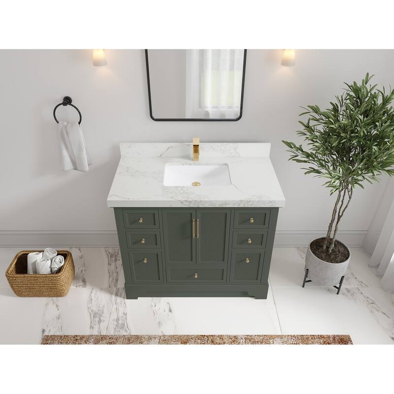 Willow Collections 42 in. W x 22 in. D Alys Single Sink Bathroom Vanity with Countertop