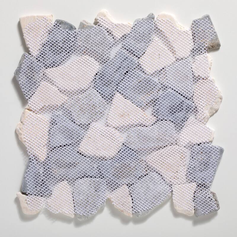 Fit Mosaic 11 in. x 11 in. Marble Mesh-Mounted Mosaic Wall and Floor Tile