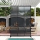 preview thumbnail 149 of 166, Outdoor Privacy Screen with Stand for Patio Garden Metal Fence Grey - 017-Plastic