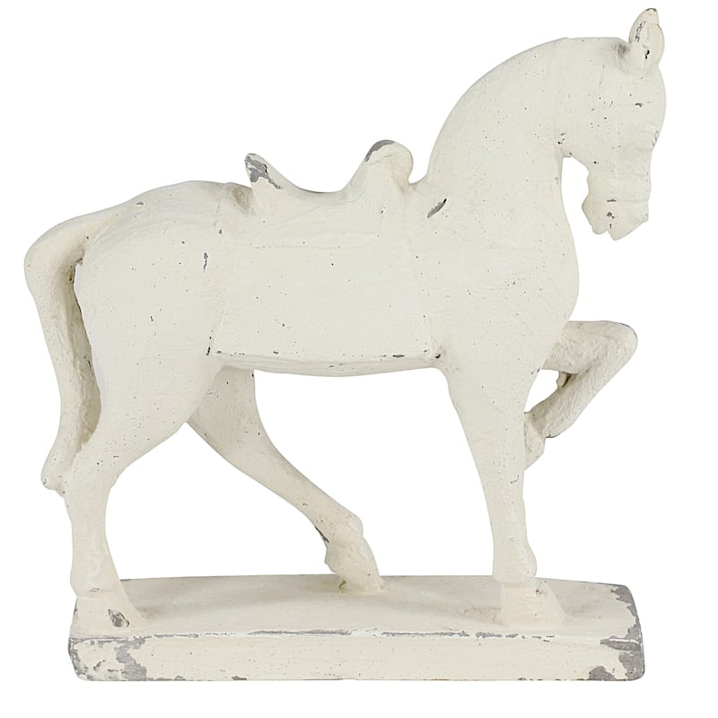 Fiberglass Horse Decorative Sculpture - White - Roche River Decor - White