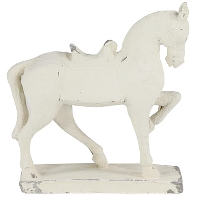 Fiberglass Horse Decorative Sculpture - White - Roche River Decor
