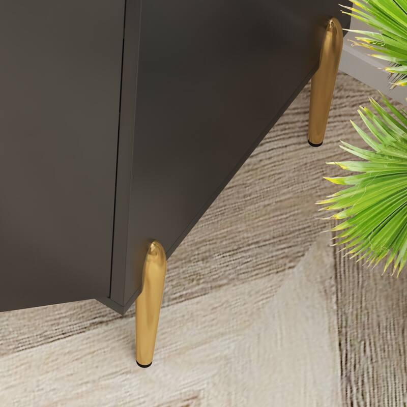 2 doors home wine bar cabinet with wine rack adjustable storage shelf