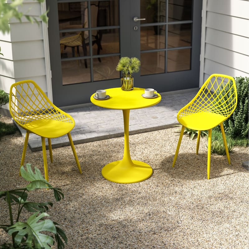 Kurv 24" Bistro Table, Weather Resistant, Indoor/Outdoor
