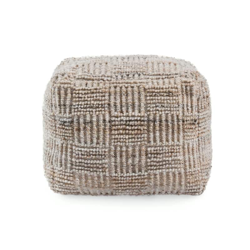 Villa by Classic Home Shades 18" Recycled Fabric Indoor/Outdoor Pouf