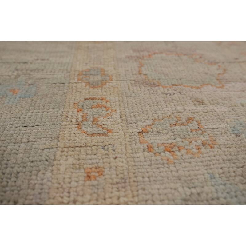 Turkish Oushak Vegetable Dye Area Rug Handmade Wool Carpet - 5'0"x 6'10"