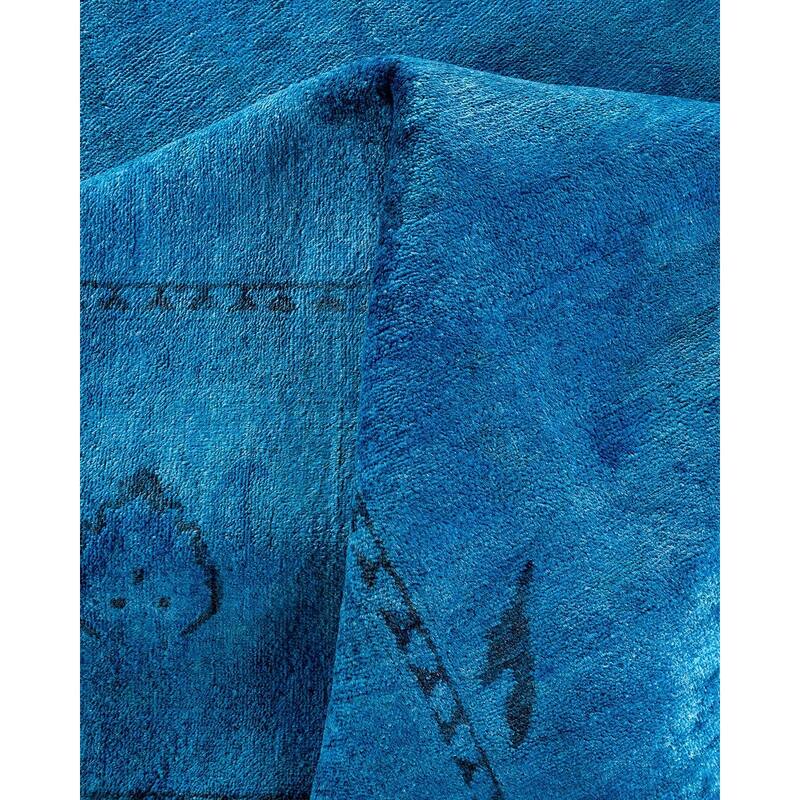 Vibrance, One-of-a-Kind Hand-Knotted Area Rug - Blue, 9' 2" x 12' 0" - 9' 2" x 12' 0"