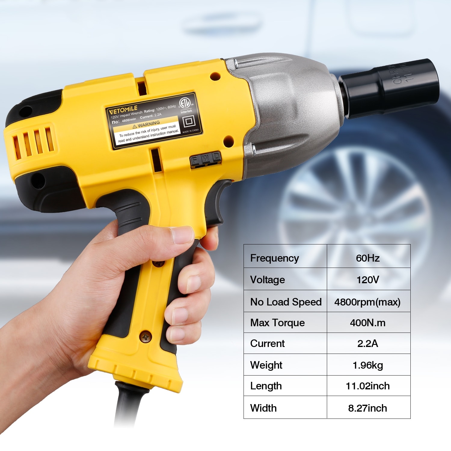Vetomile impact wrench clearance