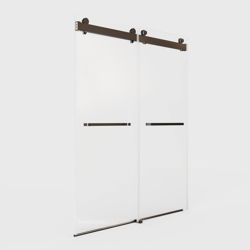 56-60"W x 76"H Frameless Double Sliding Shower Door