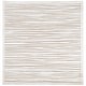 preview thumbnail 1 of 12, Linea Abstract Area Rug 6' x 6' - White - Square