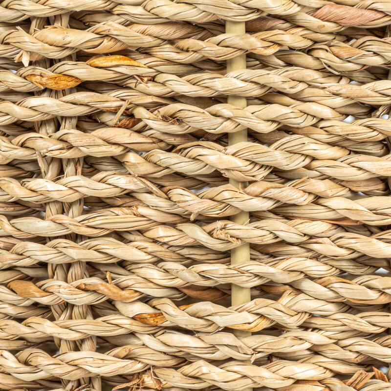 Woven Wastebin with Scalloped Edge