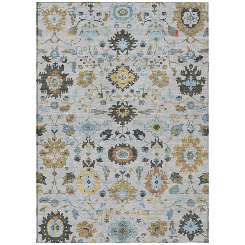 Machine Washable Indoor/ Outdoor Traditional Marci Chantille Rug