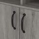 preview thumbnail 7 of 7, DH BASIC Farmhouse Vintage Grey Oak 5-Shelf and 2-Drawer 2-Cabinet Bookcase by Denhour
