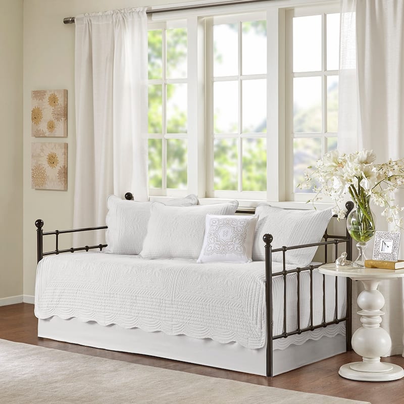 Madison Park Venice 6 Piece Scalloped Edge Daybed Cover Set
