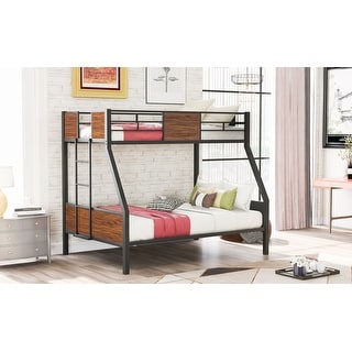 Twin Over Full Metal Bunk Bed with Ladder - Perfect for Growing Families
