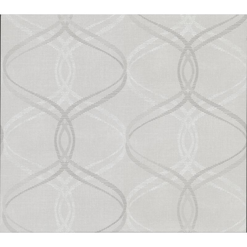 Ogee Hostetter Ogee Wallpaper 20 in x 33 ft = About 55 square feet - Light Grey