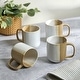 preview thumbnail 4 of 4, Sango Phoebe Caramel/White Coffee Mugs Set of 4, 15 oz Ceramic Cups