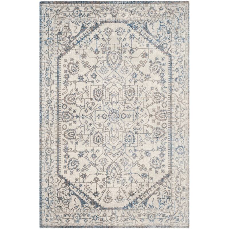 SAFAVIEH Patina Capitola Traditional Oriental Rug - 4' x 6' - Light Grey/Blue