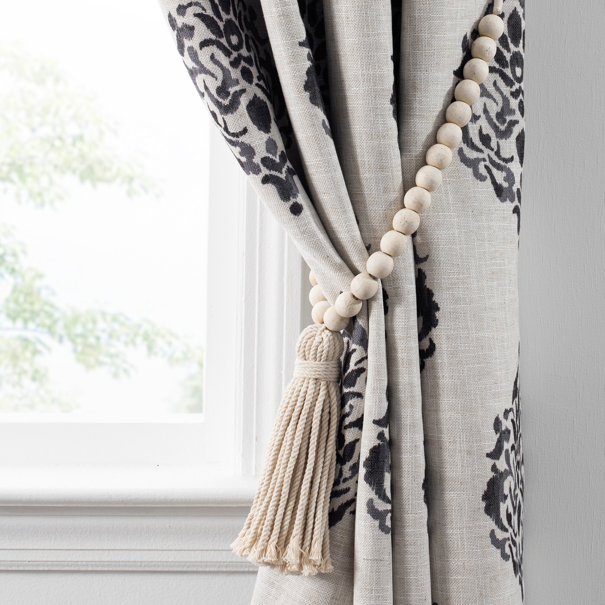 Decorative Rope Fringe Tassel Window Curtain Holdback Tie Back Pair 10 Colors 