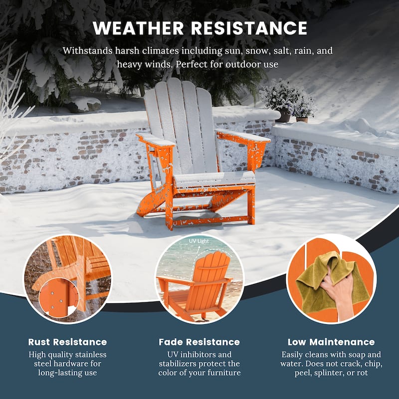 Aderson Outdoor Poly Adirondack Conversation Lounge 7-Piece Set