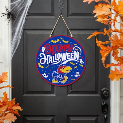 University of Kansas 18" x 18" Halloween Door Décor Wall Sign