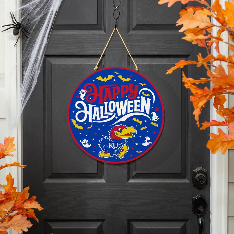 University of Kansas 18" x 18" Halloween Door Décor Wall Sign
