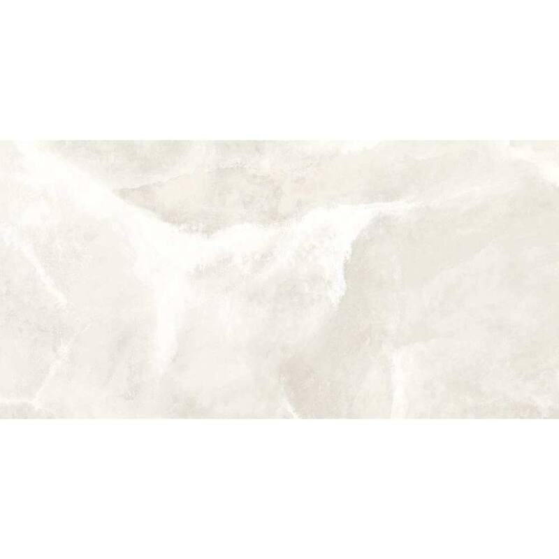 Geo Lust 12in x 24in White Polished Porcelain Tile - Floor & Wall