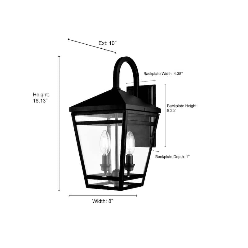 Millennium Lighting 82103 Seager 2 Light 21" Tall Outdoor Wall Sconce