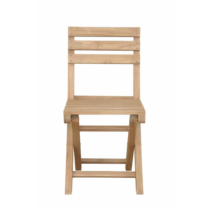 Alabama Teak Outdoor Dining Chair - Foldable (Set of 2) - N/A