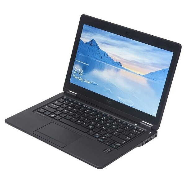 Dell Latitude E7250 12.5-in Refurb Laptop - Intel Core i5 5300U 5th Gen 2.3 GHz 8GB 256GB SSD Windows 10 Pro 64-Bit - Webcam. Opens flyout.