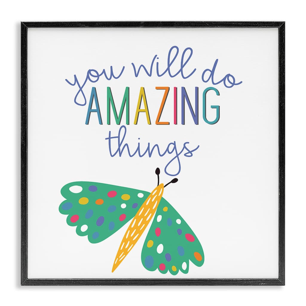 Stupell Inspiring Do Amazing Things Framed Giclee Art Design By Kim Allen