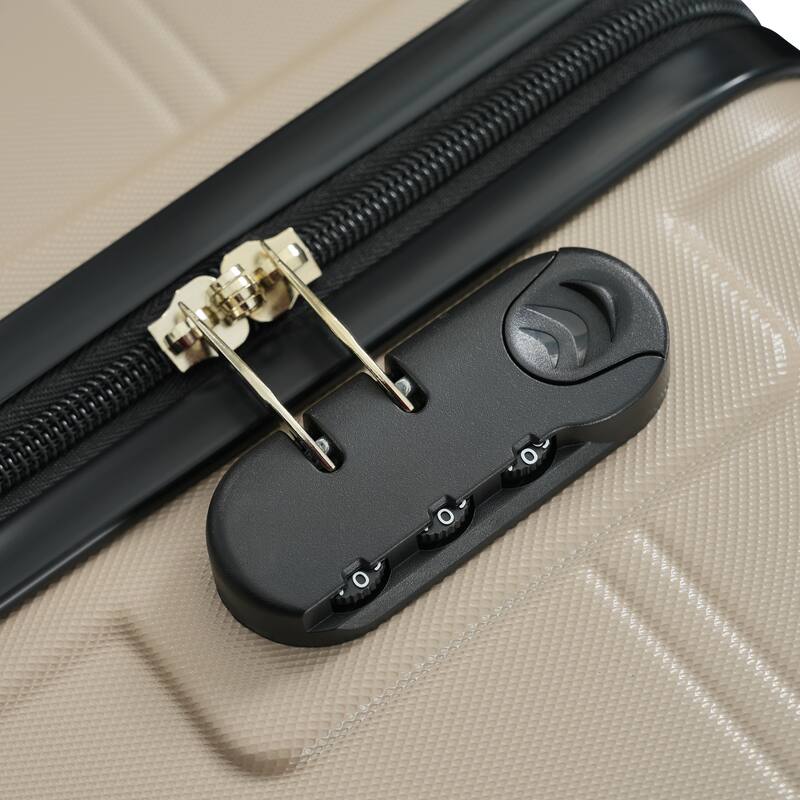 6 Piece Luggage Set, with Double Spinner Wheels Handle Password Lock, 14 IN Cosmetic Case 20/24/28 IN Luggages with Bag