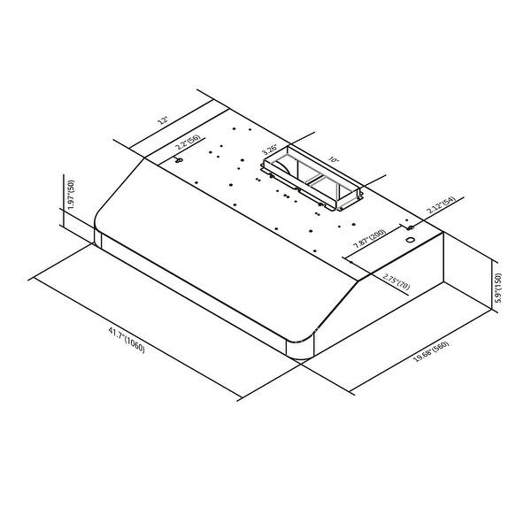 IKTCH 42 Inch Under Range Hood, 900CFM 4 Speed Touch Control