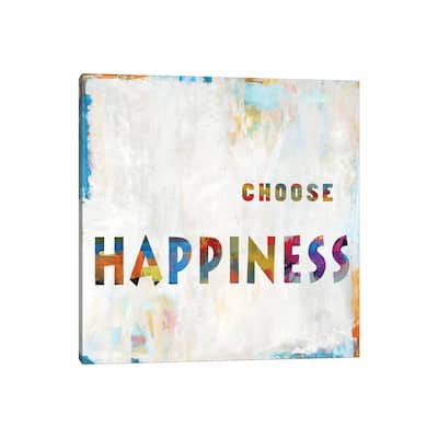iCanvas "Choose Happiness In Color" by Jamie MacDowell Canvas Print