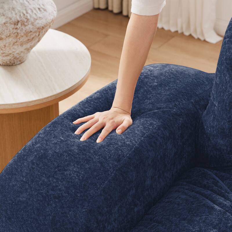 Roomfitters 2-Seater Tufted Velvet Sofa, No Assembly Boneless Cloud Couch with 32D High-Density Sponge