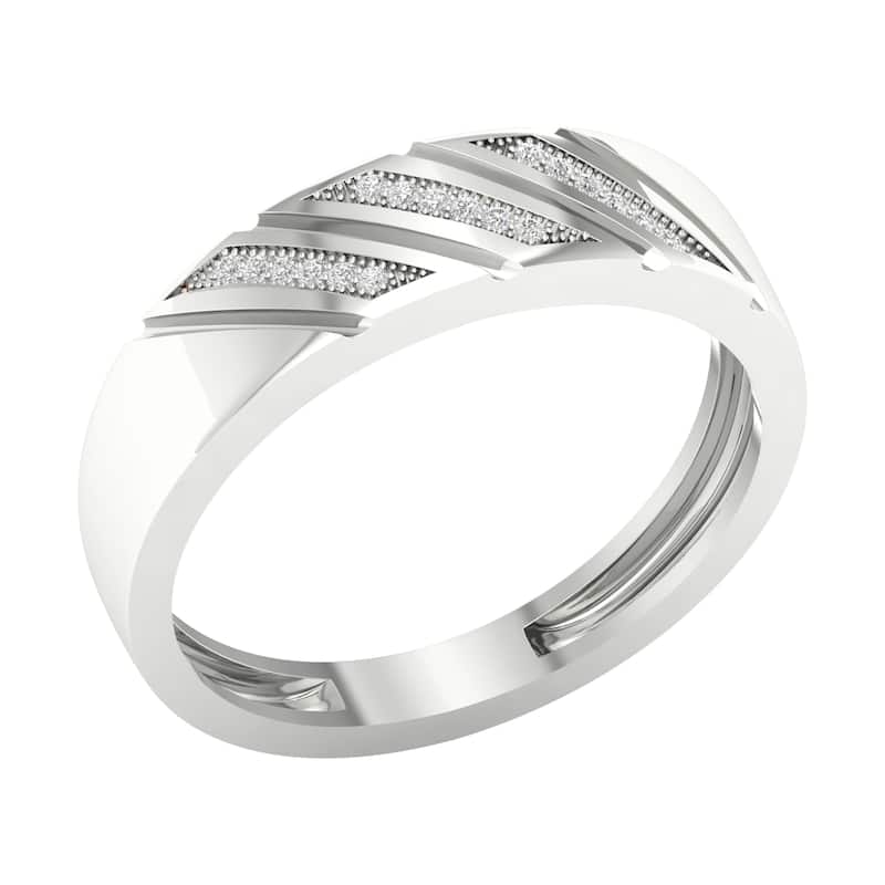 1/20ct TDW Diamond Ring in 10K Gold for Men