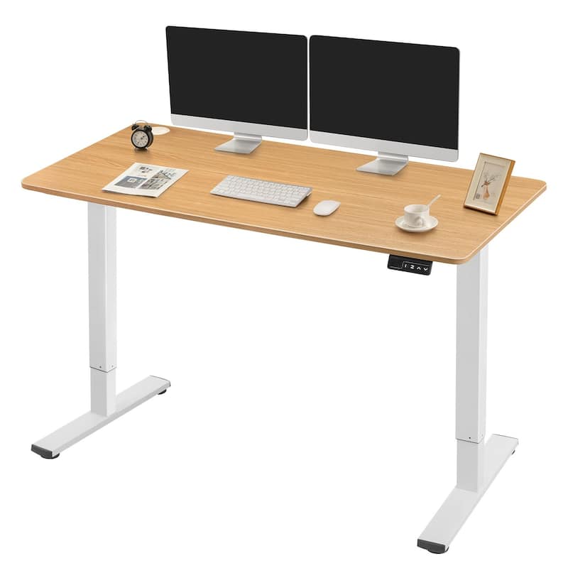 Homall Electric Height Adjustable Standing Office Desk - 48" × 24" - Wood/White