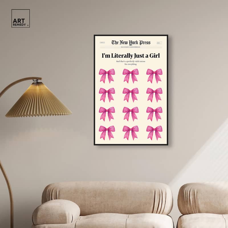 I'm Literally Just a Girl Canvas by Art Remedy